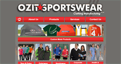 Desktop Screenshot of ozitsportswear.com.au